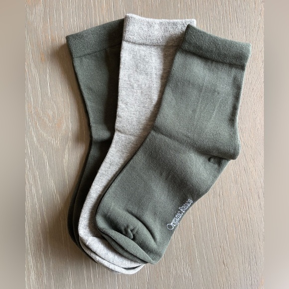 Organic Basics cotton core crew socks / size 39-42 / grey and seaweed - Picture 2 of 6
